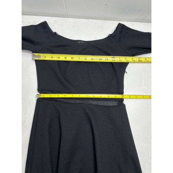 Lulu’s black mesh waist skater mini dress in size small - Picture 5 of 5